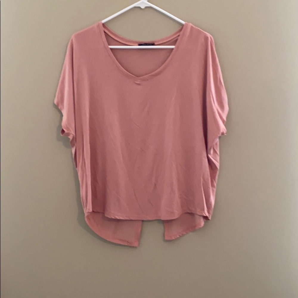 Boutique pink open back top